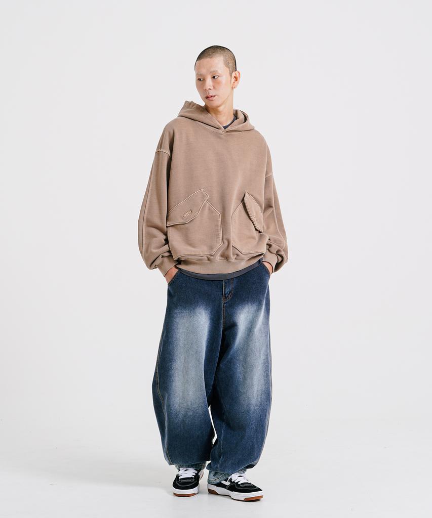 Big Pocket Pigment Hoodie Sand Beige Jjhd9162
