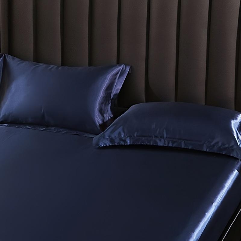 [2pcs Mulberry Silk Pillowcases] 2pcs Mulberry Silk Pillowcases, Luxurious 25 Momme Satin Weave, Hypoallergenic Solid Color with Envelope Closure