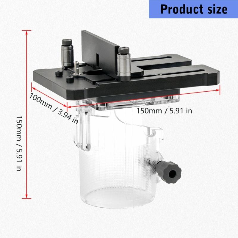 Guide Roller Slotting Attachment with Clear Base and Metal Body for Grooving Work, Guided Contact, Workshop Use, and Trim Work Support