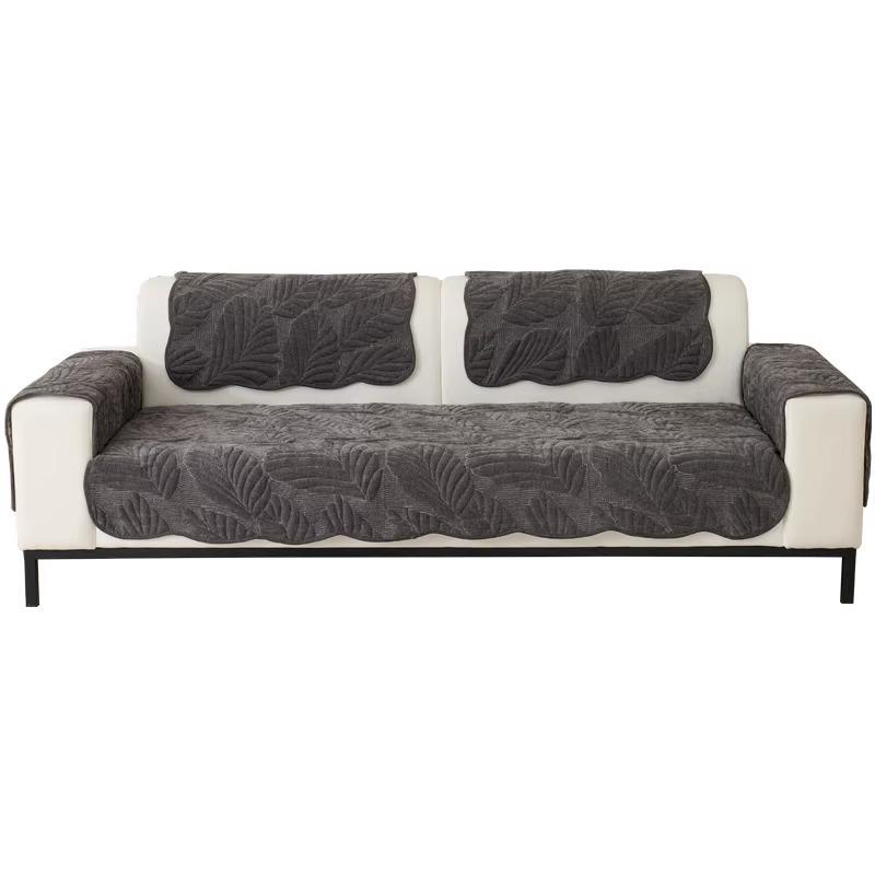 Chenille Sofa Cushion Four Seasons Universal Non-Slip Stain-Resistant Black Sofa Cushion All-Inclusive Sofa Back Towel Cover Cloth