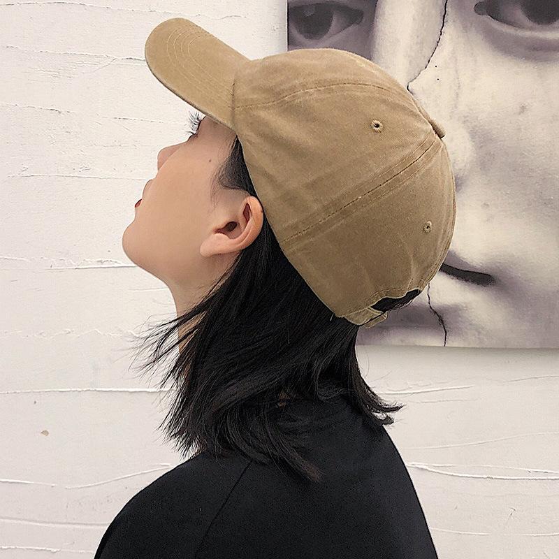 Women's Baseball Cap Soft Top Korean Version Versatile Wash Solid Color Baseball Cap Casual Men's Japanese Trendy Summer