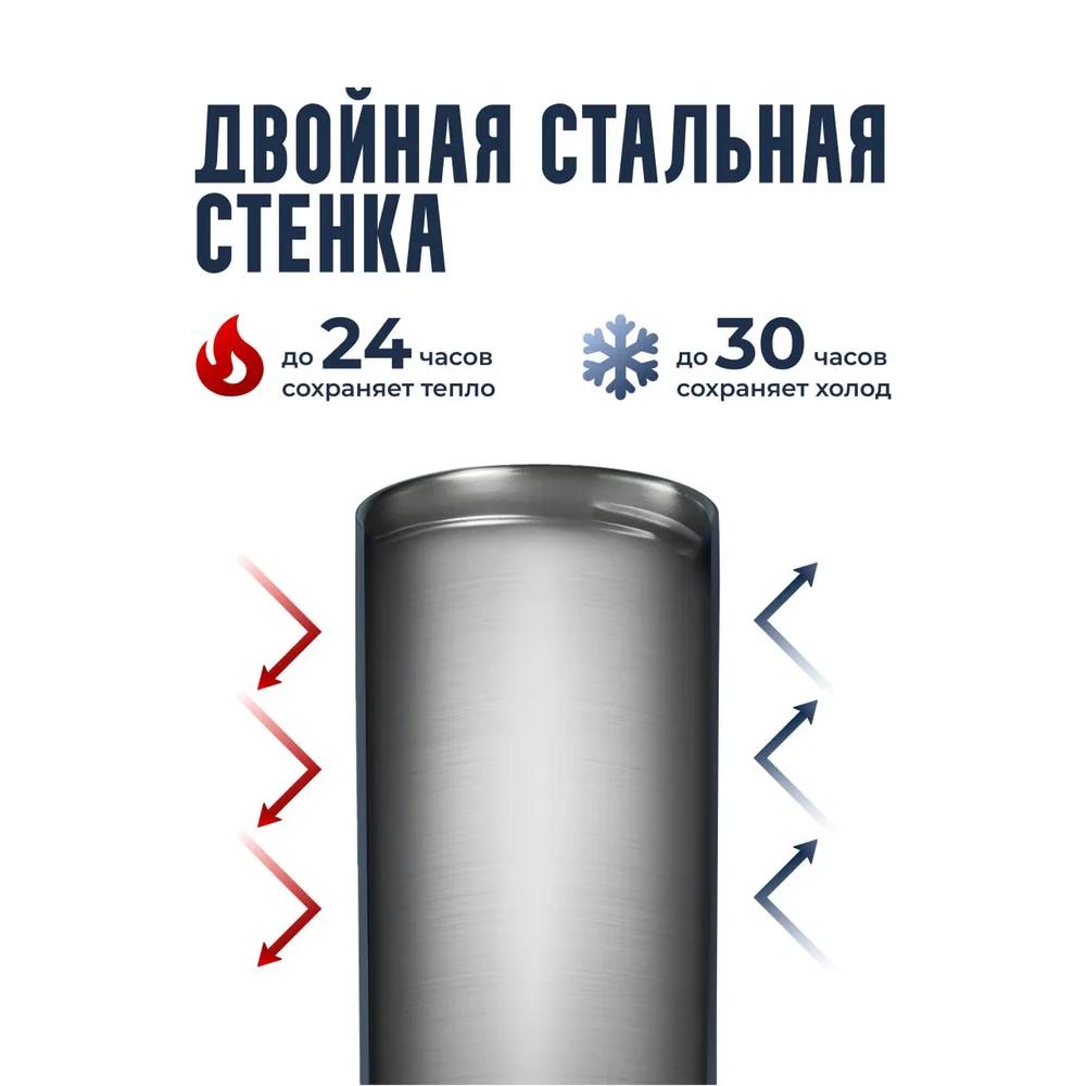 Stylish thermal mug for coffee and tea, car thermal glass 500 ml