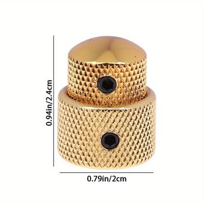 1PC 2 In 1 Dual Concentric Tone Volume Blend Control Knobs Domed Metal Volume Speed Control Knobs For Electric Guitar Bass