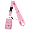 Credential Holder Pink Ribbon Lanyards for Keys Neck Strap For Card Badge Gym Keyring Nurse Accessories