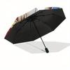 Stained Skull Art: Unique Wall Decor with Vibrant ColorsUmbrella, Portable 3-Fold Compact Umbrella,Christmas Gift ES659