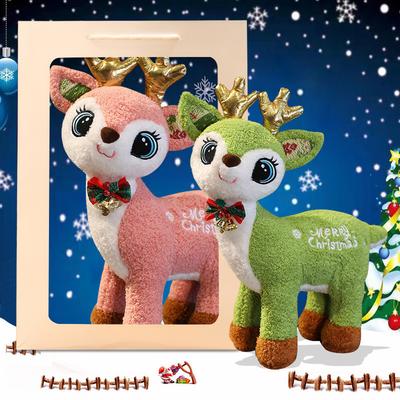 Christmas Elk Plush Toy Doll Cute Sika Deer Deer Doll Christmas Day Event Decoration Gifts
