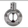 Vacuum Sanitary Butterfly Valves Stainless Steel Shut Off Flows Controller 1.5inch Sanitary Clamp Butterfly Valves
