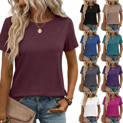 Damen Mode Lässiges T-Shirt Top mit lockerem Schnitt