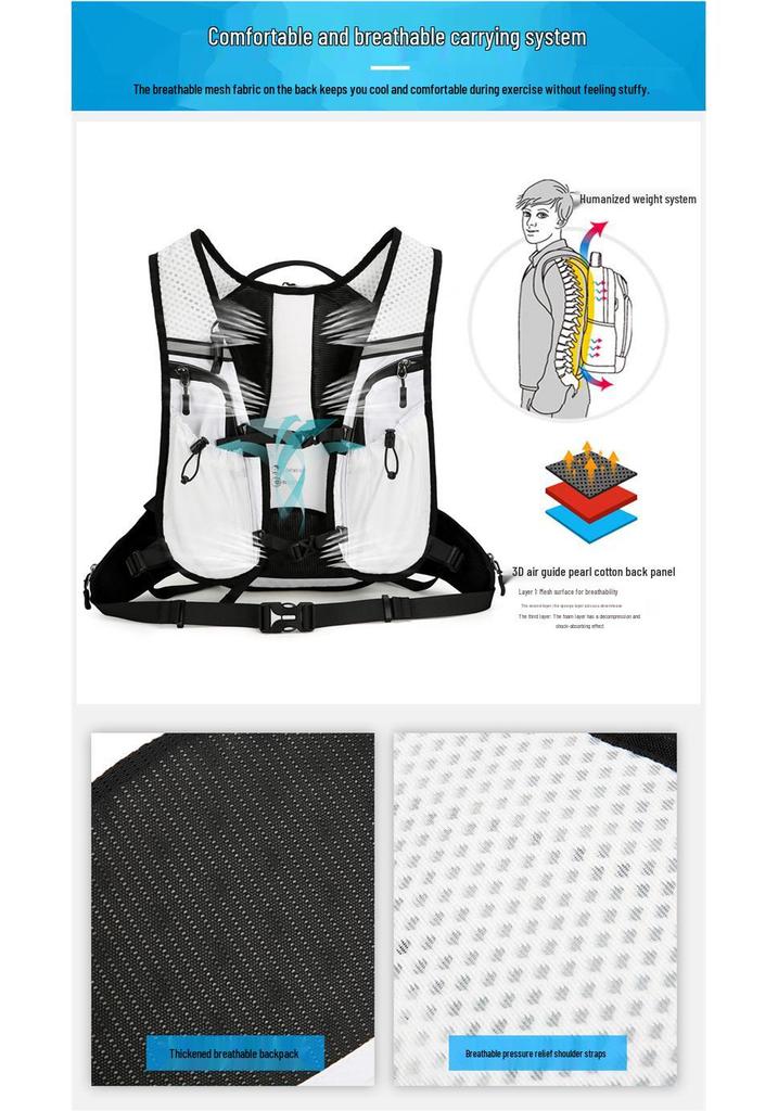 12L Lightweight Multifunctional Backpack for Sports, Cycling, Marathon & Hiking with Hydration Pack