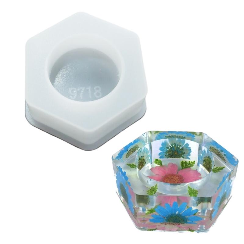 

Силіконова форма для старовинного шестикутного підсвічника. Стильні та міцні форми для підсвічника зі смоли, які ідеально підходять для ремесел ручної роботи 1