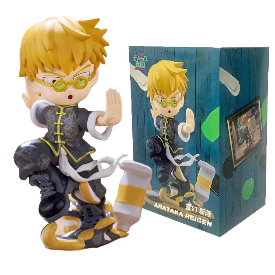 Anime Mob Psycho 100 Figures Gk Reigen Arataka Q Edition Kawaii Figurine Toy Model Doll Desktop Ornaments Collectible Toy