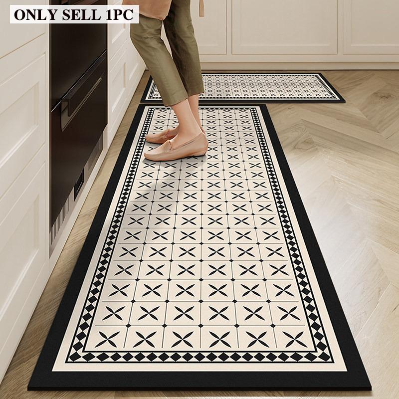 Carpet for Kitchen Runner Rug Absorbent Non-slip Oil-proof Diatom Mud Floor Mat Long Carpets Minimalist Style Home Decor Rugs