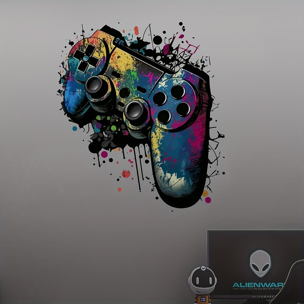 Naklejki Ścienne Graffiti Kontrolery do Gier i Naklejki Dekoracyjne, Idealne Prezenty do Pokojów Esports, Sypialni Chłopięcych, Dekoracji Domu