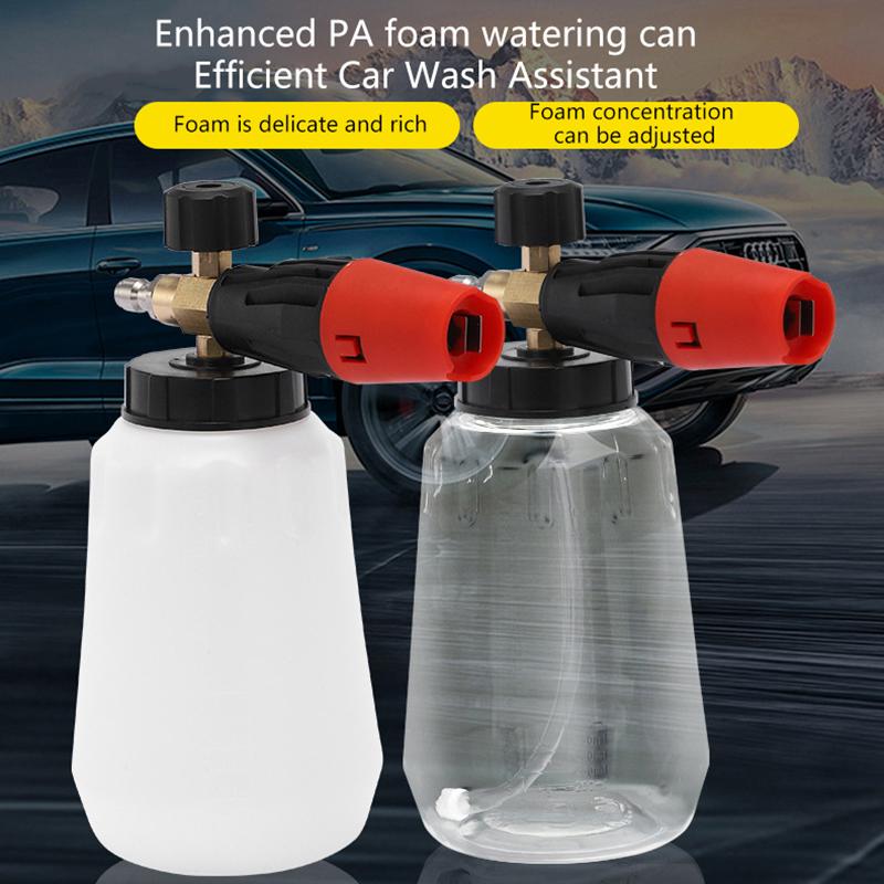 High Pressure Snowflake Foam Spray Gun 1L Large Capacity 1/4 Quick Connect Adjustable Spray Angle High Pressure Cleaning Tool