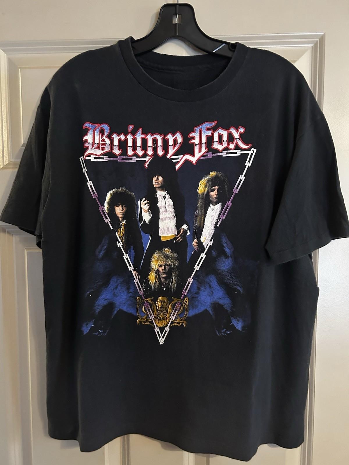 Vintage Britny Fox Rock Revolution 1988 Tour T-Shirt NZ280 FREE SHIPPING S