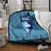 Le Havre Crest Heritage Flannel Blanket, Soft Polyester, Modern Design, All-Season for Camping, Travel, Gifts for holidays or birthdays