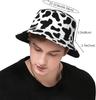 Chapeaux seau imprimé vache mignons pour femmes hommes été voyage chapeau de soleil pliable extérieur chapeau de pêcheur vache pour plage, golf 0008