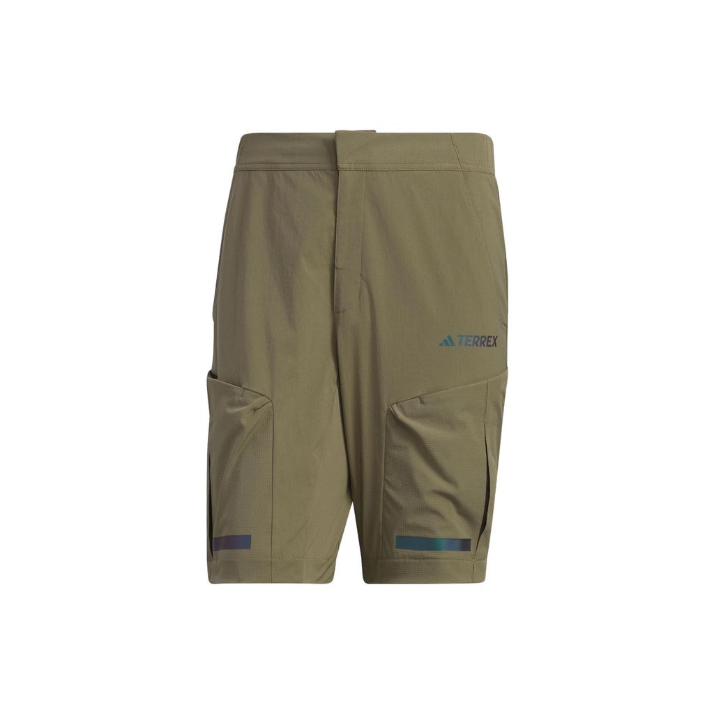 Adidas Campyx Pants With Reflective Brand Logo And Cuffed Ankles Men Bottoms Olive-Green IC1974