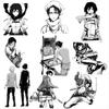 70 Stück Attack on Titan Eren Mikasa Stickersammlung Aufkleberset Anime Manga Sticker Süße Notizbuch Sticker Wasserfeste PVC Sticker