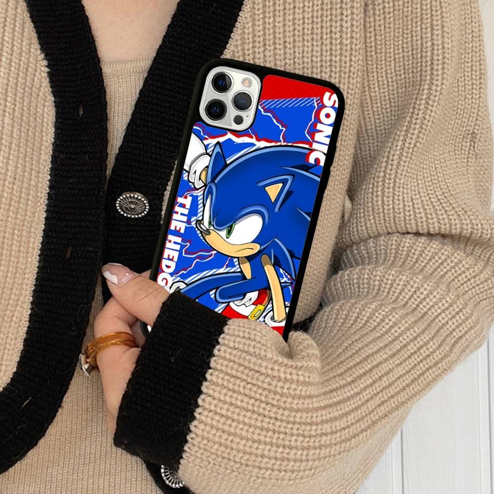 S-SonicS Anime For IPhone 17 16 15 14 13 12 11 Pro Max Plus Shockproof PC+TPU Phone Back Cover