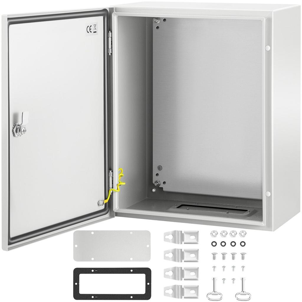 NEMA Steel Enclosure, 20 x 16 x 10\'\' NEMA 4X Steel Electrical Box, IP66 Waterproof & Dustproof, Outdoor/Indoor Electrical Junction Box, with