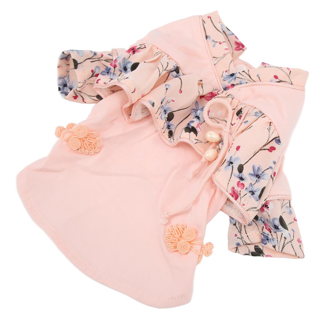 Tang Anzug Haustierkleid Hund Chinesischer Stil Elegant Cheongsam Satin Kostüm für Kleine Hunde Welpe Haustier