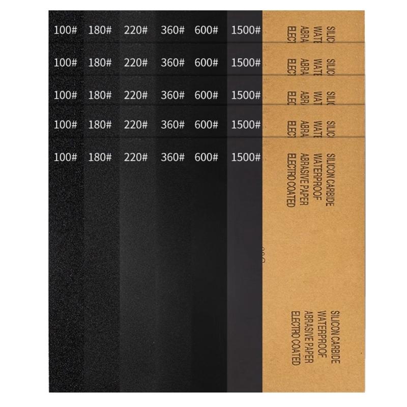 Long Last Durability Abrasive Paper 60-2000 Grit Sandpaper Ideal For Automotive DIY Projects Flexible Backing