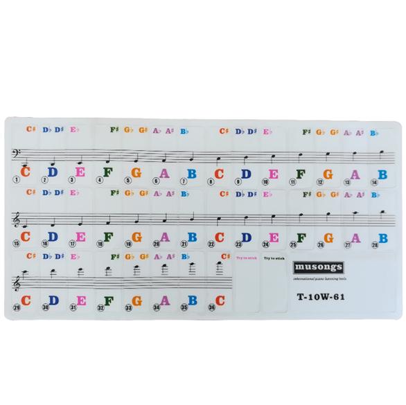 Creative Piano Decorations Fashion Piano Sticker Keyboard Note Notation Stickers Staves Stickers