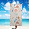 1pc  Personalized Coastal Seashell Beach Towel, Custom Name Quick Dry Sand Free Beach Towel for Summer Vacation
