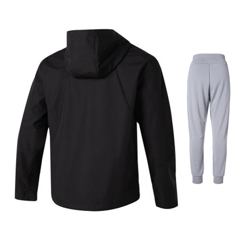 Under Armour Hooded Zip-Up Long Sleeve Jacket Versatile Knit Drawstring Pants Casual Sports Set Men sets 23600401-001+23600704-014