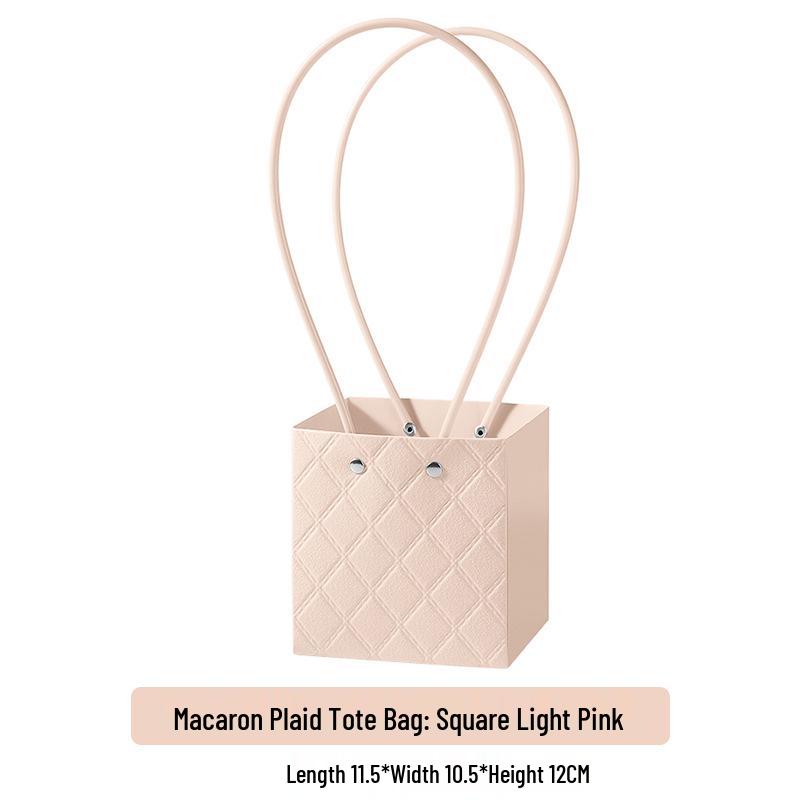 Macaron Flower Arrangement Tote - DIY Waterproof Paper Bag for Bouquets and Gift Packaging