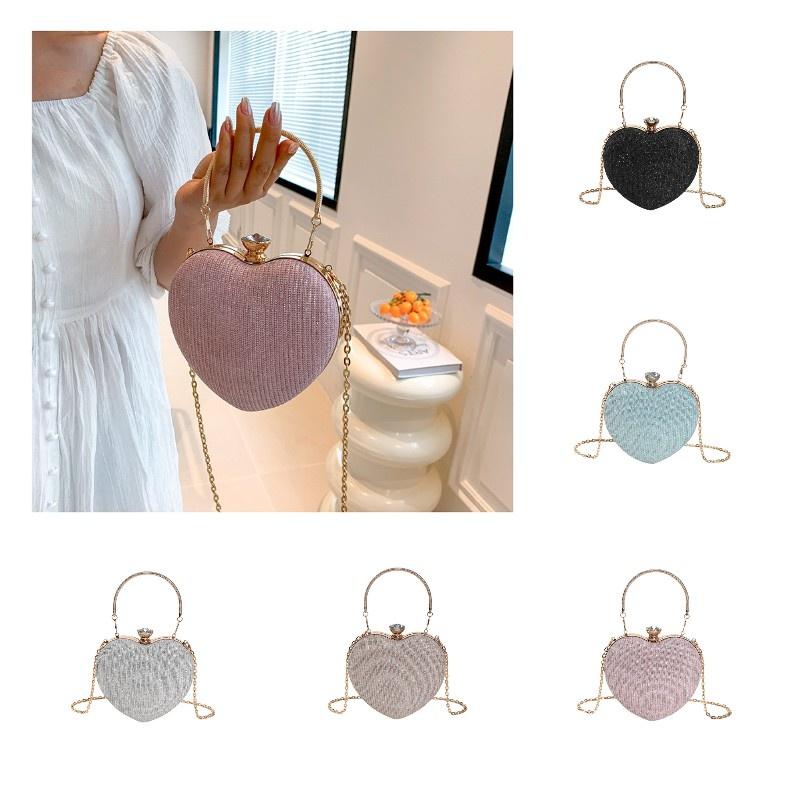 Trendy And Stylish Small Bag With Unique Lock Buckle 2023 Summer Fashion Chain Shoulder Crossbody Bag Gold Silver Pink Blue)
