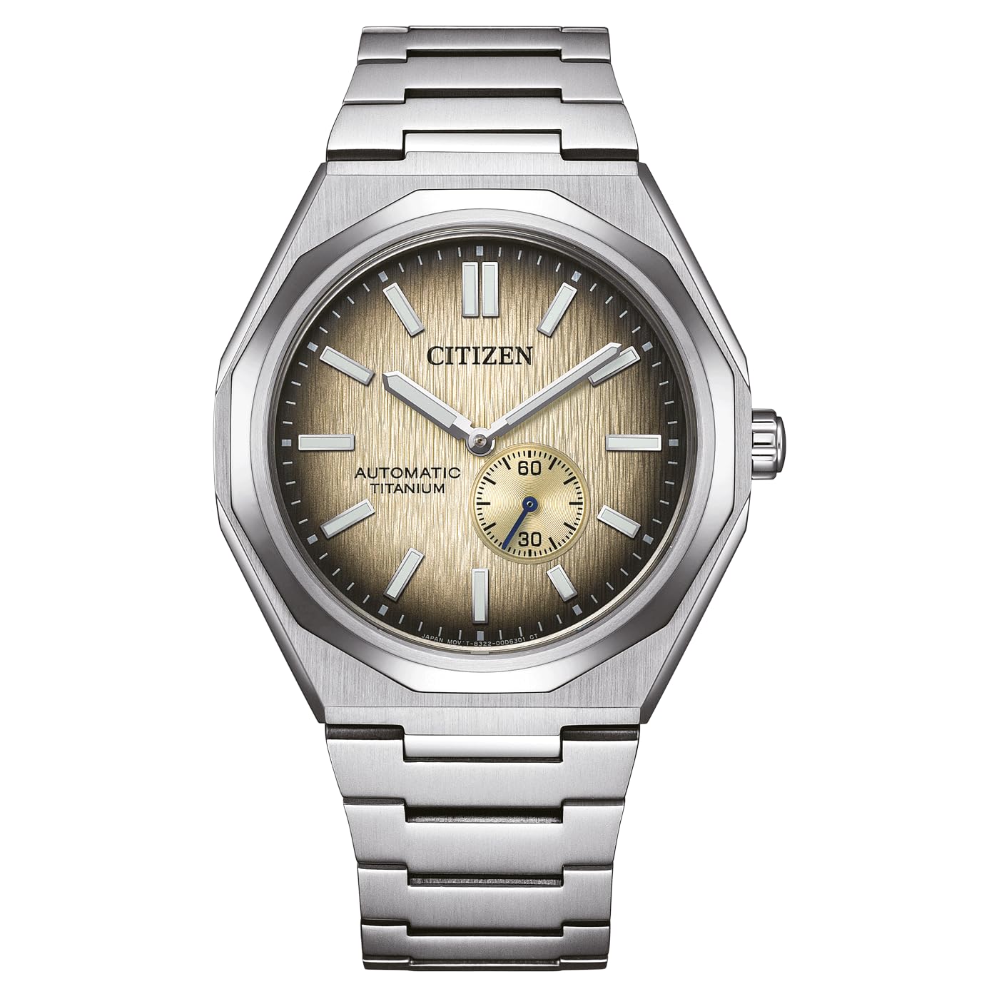 

CITIZEN NK5020 Автоматичний годинник Zenshin 60 Super Titanium Титановий браслет-ланка та Сапфіровий Сучасний Чоловічий Циферблат, Бежевий, бежевий