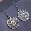Vintage Totem Earring Sun & Moon Dangle Earrings Geometric Women Dangle Earrings Star Moon Female Korean Jewelry