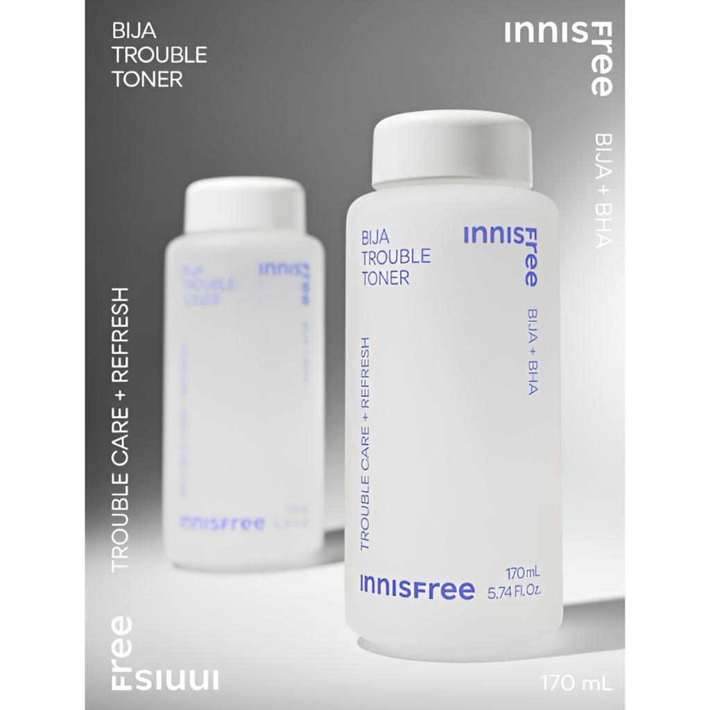 Innisfree Bija Trouble Skin & Lotion Set (Toner 170ml + 25ml / Lotion 100ml + 25ml)