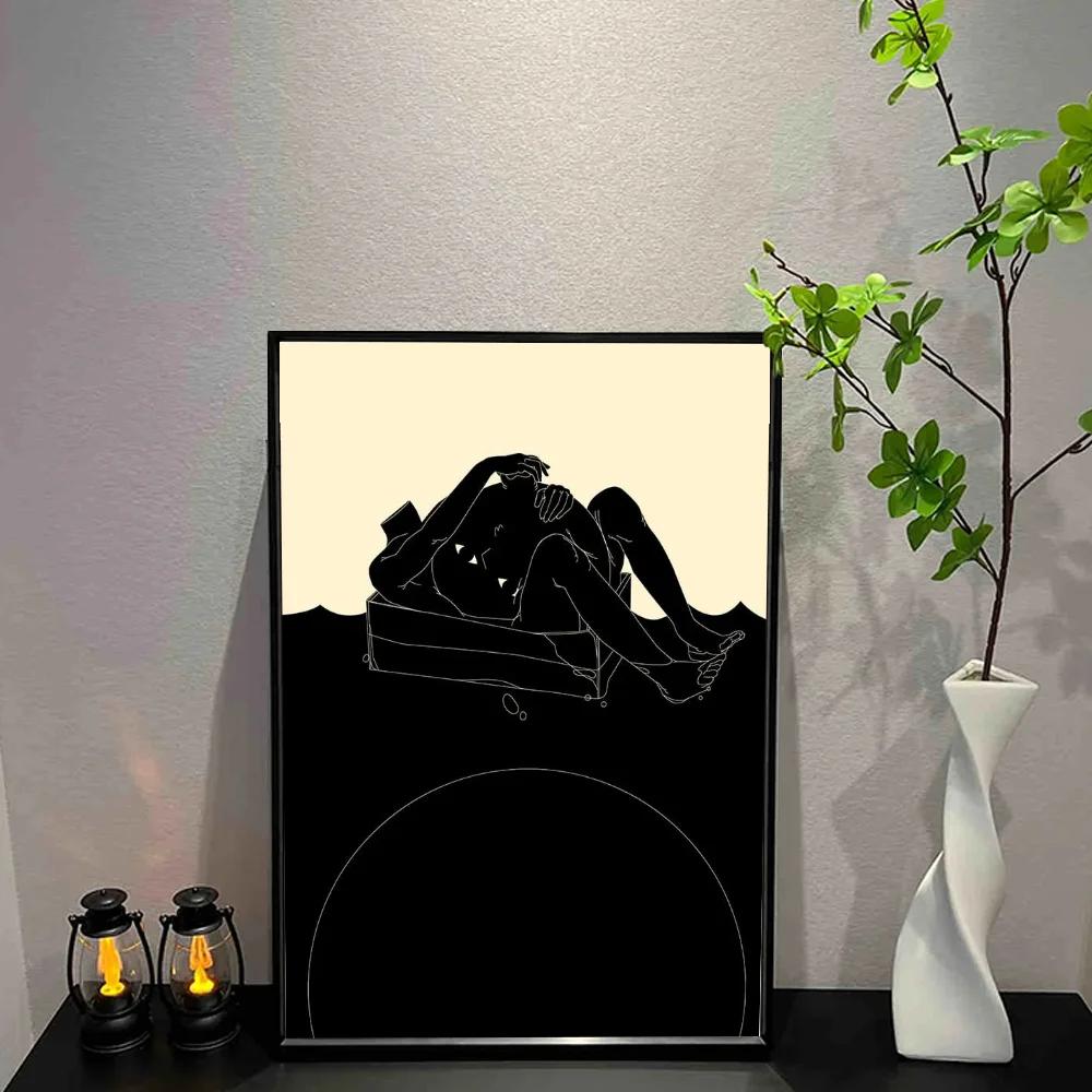 Casual Polar Bear 17 Poster Wall Art Print Poster Decorative Mural Modern Home Decor Birthday Gift Unframed Canvas Garage Room