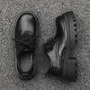 Derby Shoes Men'S Platform Heightening Trendy Shoes Black Big Head Business Dress Commuter Groom Wedding Leather Shoes 16890-J