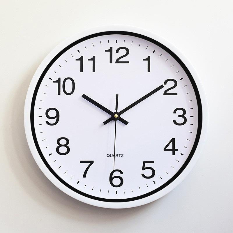 Plastic Wall Clock Quartz Clock Bedroom Living Room Wall Clock Simple Clock 30CM