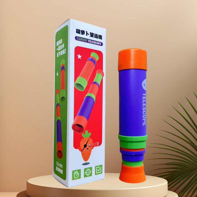 Radish Telescope for Kids - 8x Magnification, Retractable, HD, Educational Mini Toy for Boys.