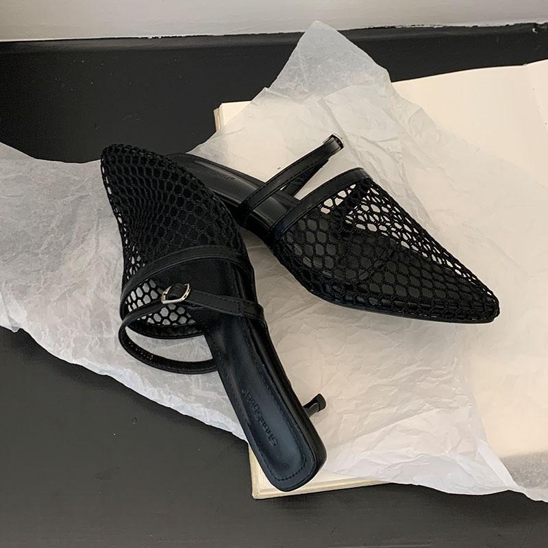 

Мода Мода Мелкие Женские Низкий Каблук Сандалии Обувь Слипоны Обувь Женские Шлепанцы Сетка Дышащие Женские Сандалии на Каблуке Обувь Туфли-лодочки 35 чёрный