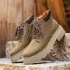 Martin Boots Men'S Autumn British Style Retro Rhubarb Boots Heightening Casual Thick-Soled High-Top Tooling Boots 66591-J