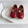 Youth Style Shoes Girls Ballet Flat Shoes Soft Sole Princess Style Slip-On Kids Fall Black Red