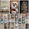 Tin Sign Wall Decor Vintage Funny Shih Tzu Dog Metal Aluminum for Home Room Bedroom Pet Shop Farmhouse Bathroom Decoration