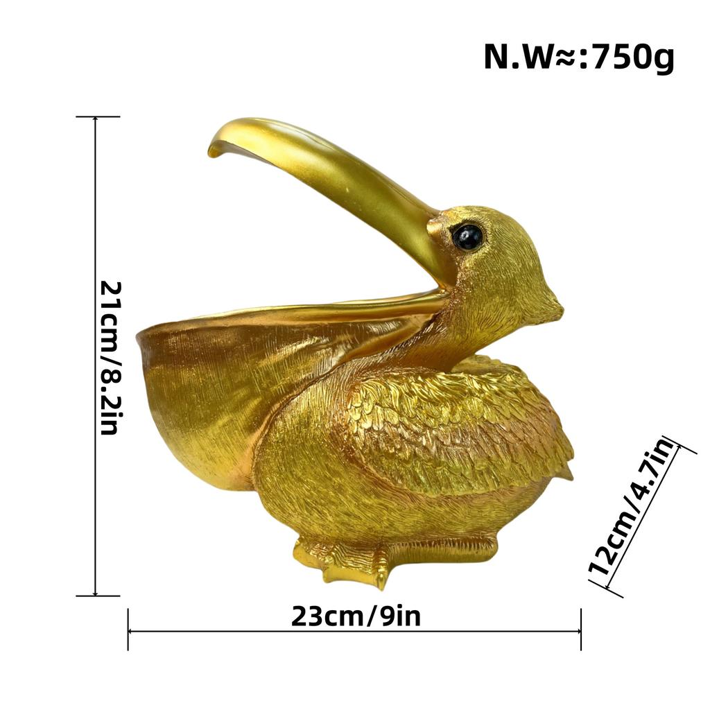 Nordic Creative Design Toucan Pelican Storage Ornaments Living Room Plush Fine Decoration Key Entrance Storage Resin Home Decoration