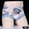 Men's Egg Pants Sexy Lace Printed Panties Fabric Traceless Mid-Waist Cotton Shorts Comfortable