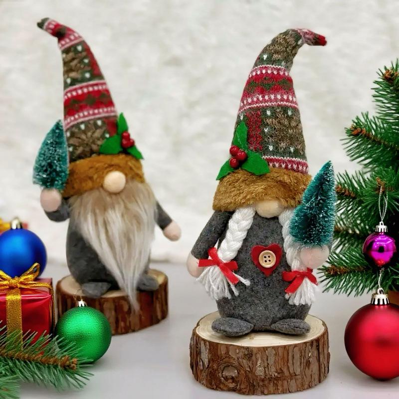 Christmas Decor: American Country Gnome Figurine - Forest Old Man No Face Doll