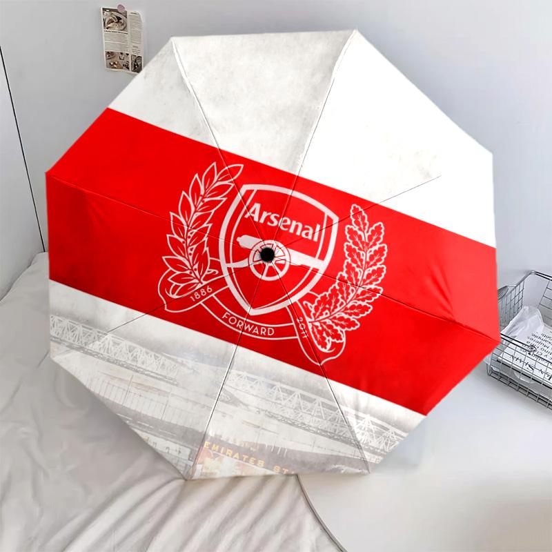 Arsenal Football Club mönster, automatiskt hopfällbart paraply, bärbar och hopfällbar design, 8 revben, en julklapp eller födelsedagspresent.