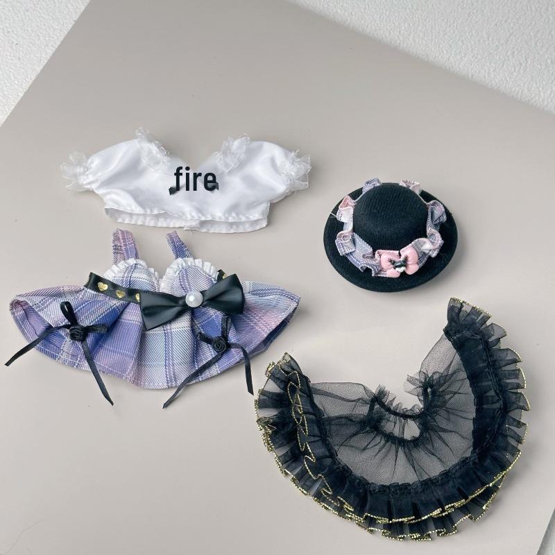 Unisex 20cm Cotton Plush Doll Clothes - Dress Up Fashionable Outfits