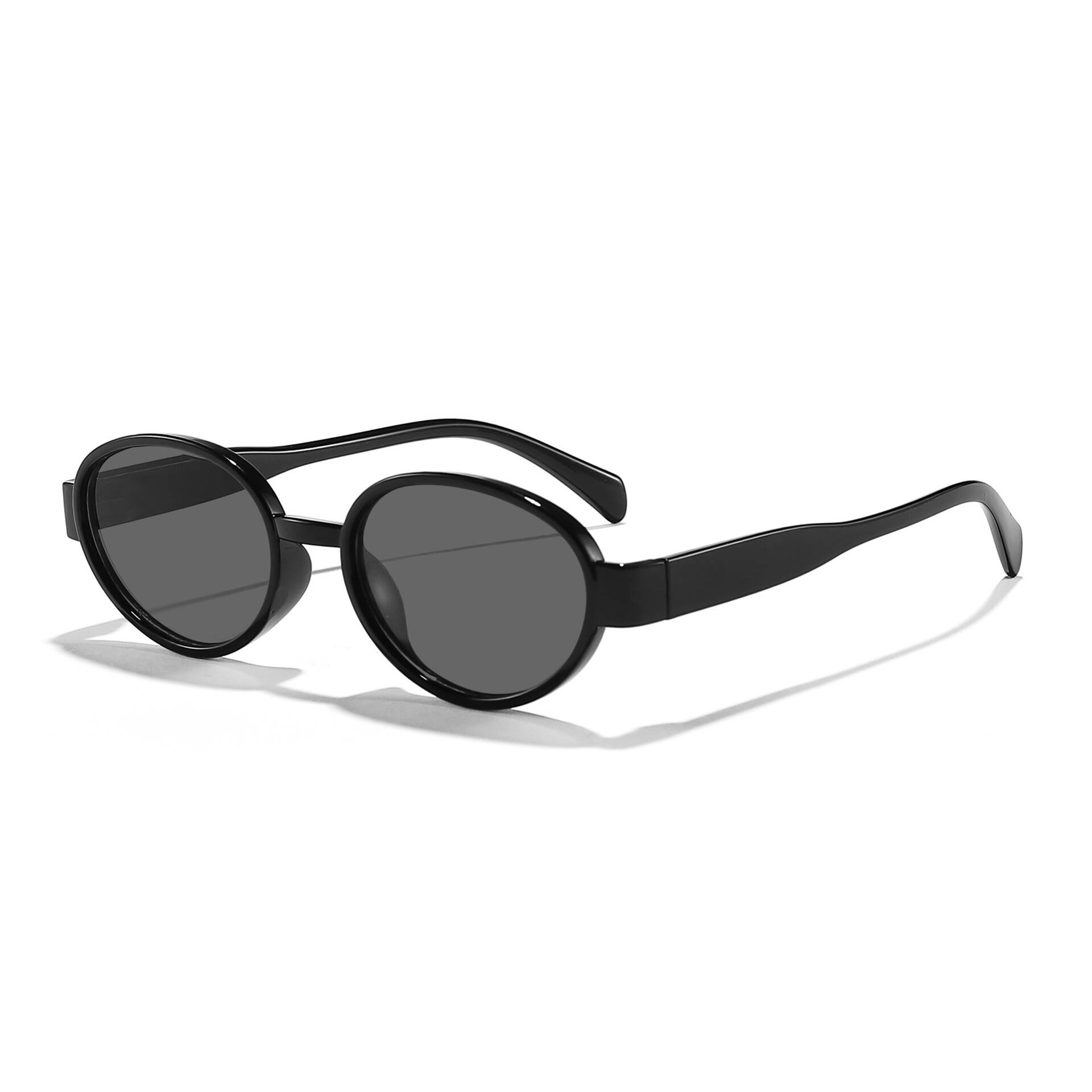 

Children s 2026 New Cross-Border Candy-Colored Oval Frame Cute Baby Outdoor Sunshade Sunglasses Trendy чёрный