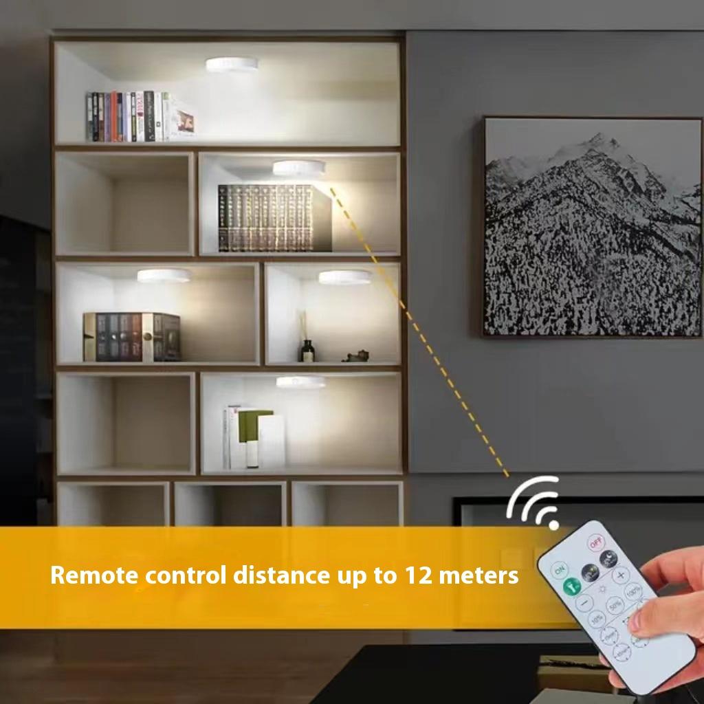 LED Remote Control Three Color Induction Night Light USB Rechargeable Kitchen Closet Stairs Showroom Combination Magnetic Cabinet Light